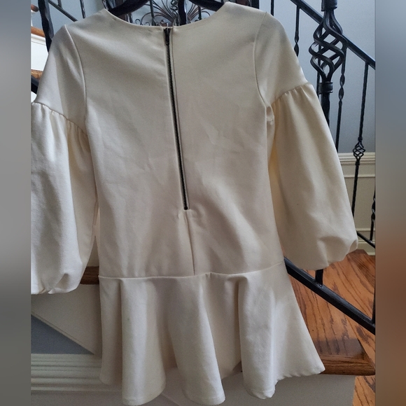 Beautiful Biscotti  girls cream colored dress leopard accent - Picture 3 of 5